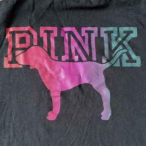 VS Pink Campus T Ombré Rainbow Sparkle